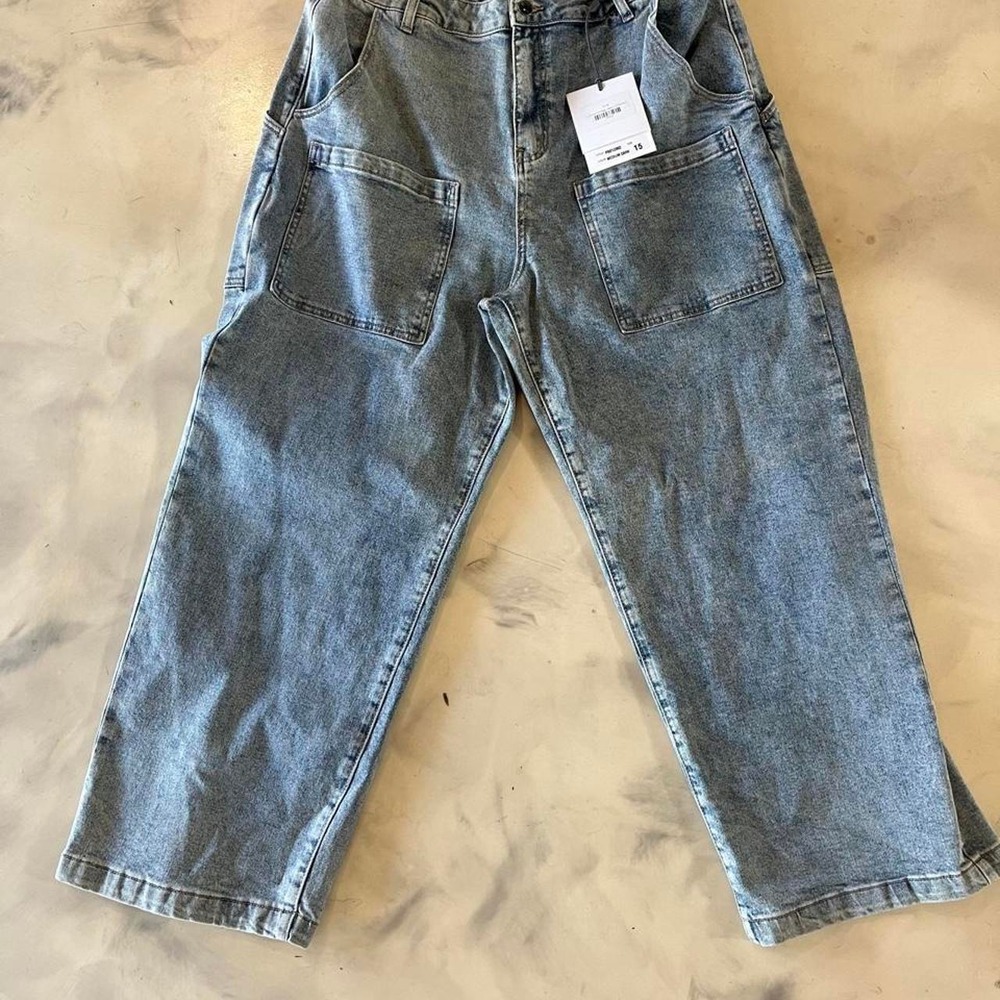 Special A 90s Baggy Wide Leg Jeans Blue Denim Sz 15